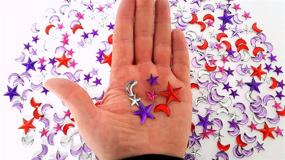 img 3 attached to ✨ Sparkle and Shine with Assorted Moon & Stars Gem Stickers - Multicolored 100 Gram Pack!