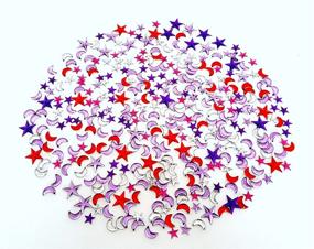 img 2 attached to ✨ Sparkle and Shine with Assorted Moon & Stars Gem Stickers - Multicolored 100 Gram Pack!