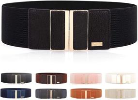 img 4 attached to Elastic Stretch Waistband Buckle MIJIU Women's Accessories for Belts