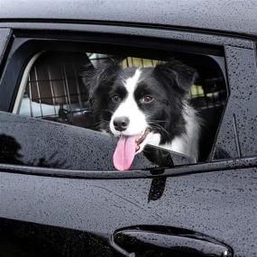 img 2 attached to FEANDREA Dog Car Barrier - Adjustable Pet Barrier for SUVs, Vans, and Vehicles - Mesh Headrest Pet Guard - Black UPDB001B01