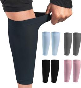 img 4 attached to Calf Compression Sleeves Recovery Varicose