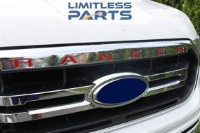 img 1 attached to 🔴 Enhance Your 2019 2020 Ranger with LimitlessParts Red Grill Letters Inserts: Durable ABS Plastic Inserts, NOT Thin Decals
