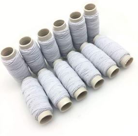 img 1 attached to 🧵 FQTANJU Round Shirring Elastic Craft Cord (12 pcs White): Versatile and Durable Elastic Cord for Creative Crafting Projects