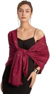 👗 careseen ladies' sparkling evening shawls wraps - metallic glamorous pashmina scarf, soft & lightweight - ideal for dinner parties and weddings logo