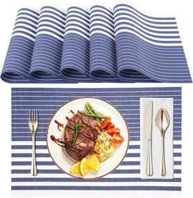 img 4 attached to 🍽️ Washable Indoor Kitchen Dinner Placemats