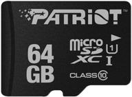 patriot lx series micro sd flash memory card 64gb logo