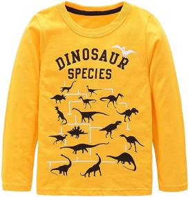 img 4 attached to HowJoJo Boys' Cotton T Shirts: Adorable Dinosaur Graphics for Cool Tops, Tees & Shirts