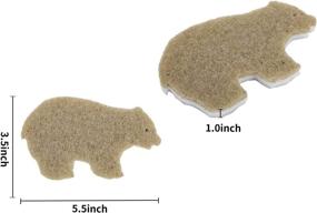 img 3 attached to Non Scratch Multi Use Three Layer Cleaning Sponge（4Pack）（Bear2）