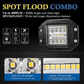 img 3 attached to BUNKER INDUST Driving Waterproof Tractor Lights & Lighting Accessories