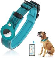 reflective dog collar with airtag holder case - petnanny heavy duty, adjustable air tag pet collar for medium to large dogs logo