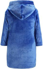 img 3 attached to 👶 Cozy and Cute: Toddler Boys' Fleece Printed Hooded Bathrobes for Comfy Sleepwear & Robes