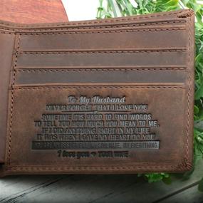 img 3 attached to Leather Minimalist Wallet: Perfect for Anniversaries and Birthdays