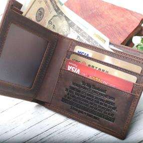 img 1 attached to Leather Minimalist Wallet: Perfect for Anniversaries and Birthdays