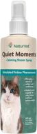 naturvet quiet moments calming aid cat supplement plus melatonin: reduce cat stress & enhance well-being for storm anxiety, motion sickness, grooming, separation & travel logo