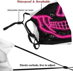 img 1 attached to 👻 Cool Reusable Skull Face Mask for Men, Women, and Adults - Washable, Dustproof, Breathable, and Windproof Balaclava Scarf