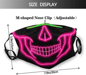 img 3 attached to 👻 Cool Reusable Skull Face Mask for Men, Women, and Adults - Washable, Dustproof, Breathable, and Windproof Balaclava Scarf