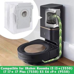 img 2 attached to 🧳 6 Pack Vacuum Bags Compatible with iRobot Roomba i7, i3, i6+, i8+, s9+ & S Series Clean Base – Automatic Dirt Disposal Bags