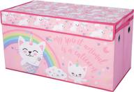 28-inch w caticorn poly canvas collapsible toy storage trunk by heritage kids логотип