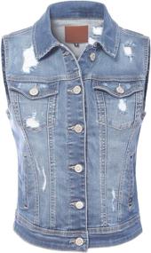 img 4 attached to Design Olivia Classic Sleeveless Distressed Women's Clothing