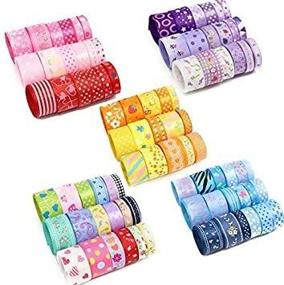 img 4 attached to 🎀 Versatile & Diverse: 60 Yards of Grosgrain and Satin Ribbon Assortment - 5 Range Options, 1 Yard per Piece, Style & Size Randomly Selected