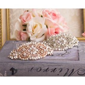 img 3 attached to 💍 Exquisite Wedding Hair Comb: Vintage Hair Accessories for Brides, Elegant Crystal Rhinestone Pearl Clips - Handmade Wedding Jewelry