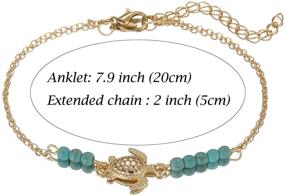img 1 attached to 🏖️ Starain 12Pcs Cute Ankle Bracelets: Gold and Silver Heart Chain Anklets for Women and Girls - Adjustable Foot Jewelry Set for Beach