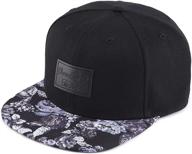 bloomouflage brand black floral snapback sports & fitness logo