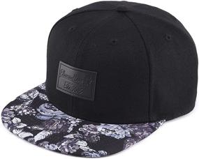 img 4 attached to Bloomouflage Brand Black Floral Snapback Sports & Fitness
