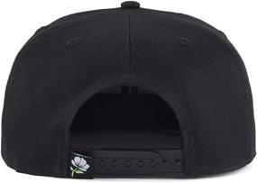 img 1 attached to Bloomouflage Brand Black Floral Snapback Sports & Fitness
