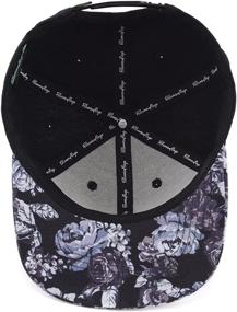 img 2 attached to Bloomouflage Brand Black Floral Snapback Sports & Fitness