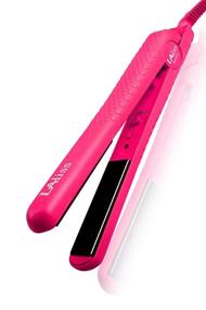 img 2 attached to 🔥 2-in-1 Curling Wand and Flat Iron Hair Straightener - 1 Inch Barrel for Perfect Curls and 1.25 Inch Flat Iron for Sleek Straight Hair - Travel-friendly Small Size Flat Iron with Tourmaline Ceramic Coating in Vibrant Purple