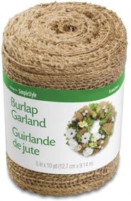 img 4 attached to 🌿 Enhance Your Décor with FloraCraft Burlap Garland - 5 Inch x 10 Yard Natural