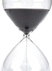 img 2 attached to ⏳ Suwimut Hourglass Sand Timer Set - 30 Minute and 5 Minute Sand Clock Timers for Office, Home, Desk Decoration and Time Management Tool with Wooden Base Stand (Black and White)