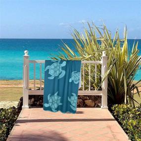 img 1 attached to 🐢 Ikfashoni Sea Turtle Beach Towel: Large Microfiber Oversized Towel for Sand-Free Bath, Travel, Outdoor, Pool, Sport, Hotel, Gym, and Spa – Blue, 31 x 60 inches
