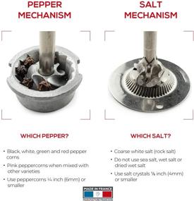 img 2 attached to 🌿 Peugeot Paris Manual Salt Mill - Classic Adjustable Beechwood Grinder - Natural 7 Inch (0870418/SME)