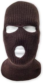 img 2 attached to 🧤 Outdoor Sports Winter Balaclava Face Cover: 3-Hole Knitted Full Face Ski Mask