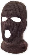 🧤 outdoor sports winter balaclava face cover: 3-hole knitted full face ski mask logo