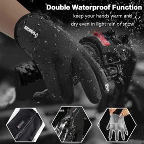 img 1 attached to 🧤 Weitar's Waterproof Touchscreen Windproof Anti-Slip Gloves