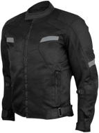 🧥 vance advance lightweight men's all-weather season ce armor mesh motorcycle jacket (black, size m) logo