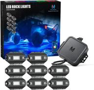 🚗 улучшите стиль вашего транспортного средства с mictuning c1 8 pods rgbw led rock lights - светодиодные каменные светила с управлением по bluetooth, синхронизируемые с музыкой, неоновый комплект. логотип