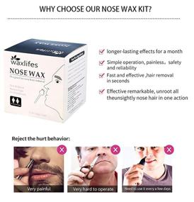 img 2 attached to 🔥 Nose Hair Removal Wax Safe, Quick, and Painless for Men and Women