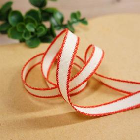 img 1 attached to 🎀 CT CRAFT LLC Natural Cotton Stripes Edge Ribbon - Perfect for Home Decor, Gift Wrapping, and DIY Crafts