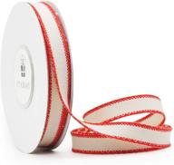 🎀 ct craft llc natural cotton stripes edge ribbon - perfect for home decor, gift wrapping, and diy crafts logo