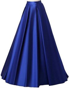 img 3 attached to 👗 Diydress Women's Long Satin A-Line Skirts with Pockets - Fashionable High Waist