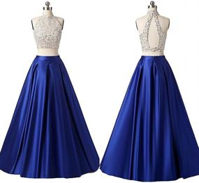 img 1 attached to 👗 Diydress Women's Long Satin A-Line Skirts with Pockets - Fashionable High Waist