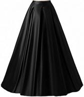 👗 diydress women's long satin a-line skirts with pockets - fashionable high waist logo