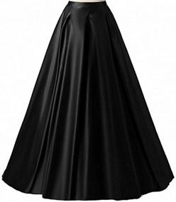 img 4 attached to 👗 Diydress Women's Long Satin A-Line Skirts with Pockets - Fashionable High Waist