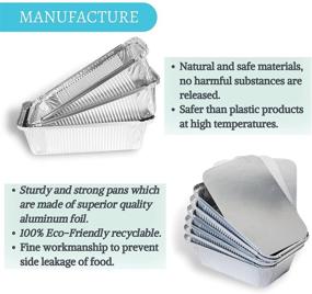 img 1 attached to Pack Aluminum Pans Disposable Containers