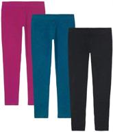 👧 kidpik girls leggings 3-pack - versatile everyday wear essentials for girls logo