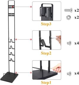 img 2 attached to 🧹 Black Metal Storage Bracket Holder for Dyson Handheld V10 V8 V7 V6 Cordless Vacuum Cleaners - Vacuum Stand with Accessories for DC30 DC31 DC34 DC35 DC58 DC59 DC62 DC74